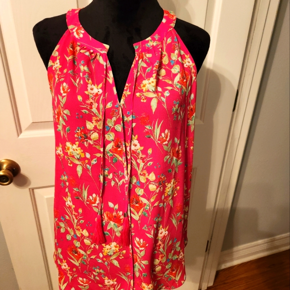 Rose and olive blouse
